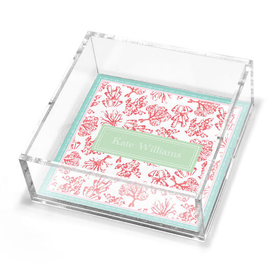 Sea Coral Petite Lucite Trinket Tray